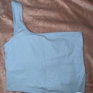 SET Active One-Shoulder Tank in Light Blue